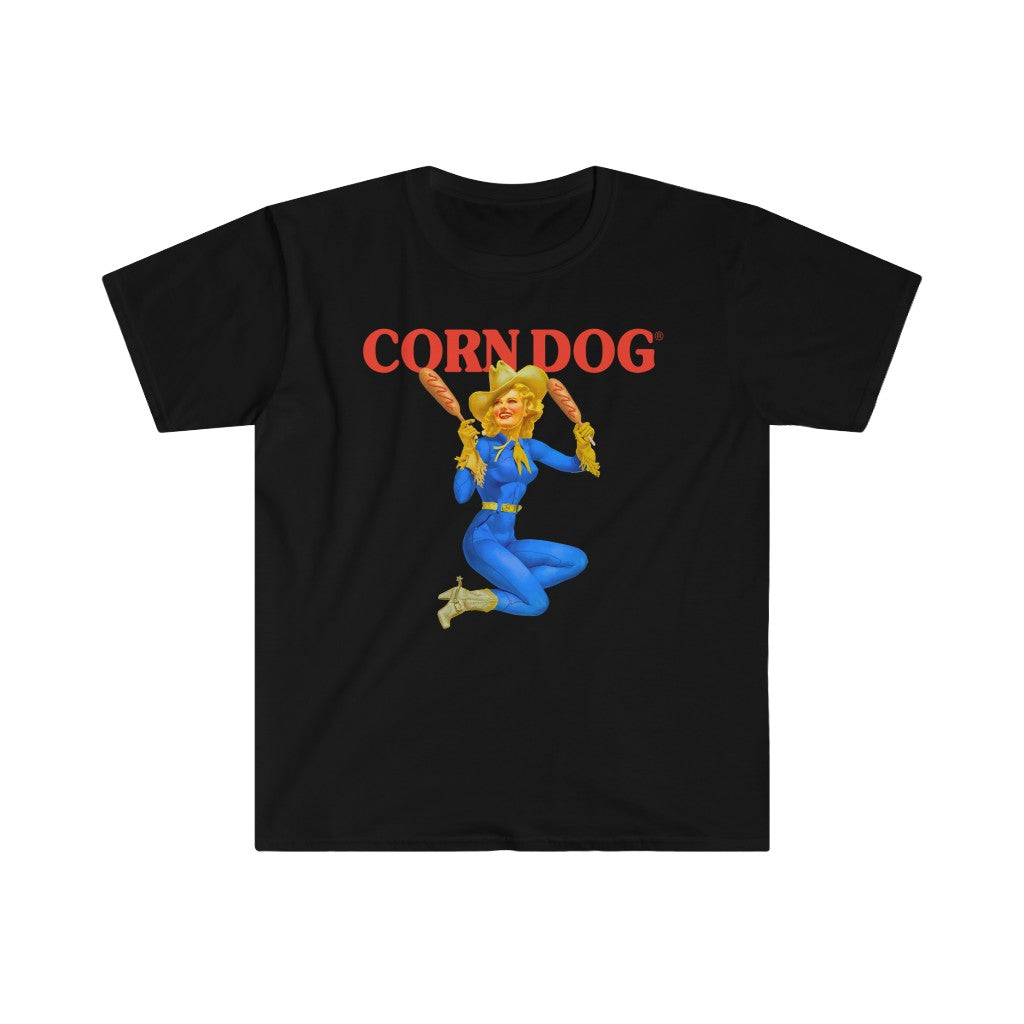 Corndog 1950s Cowgirl Pin Up Unisex T-Shirt