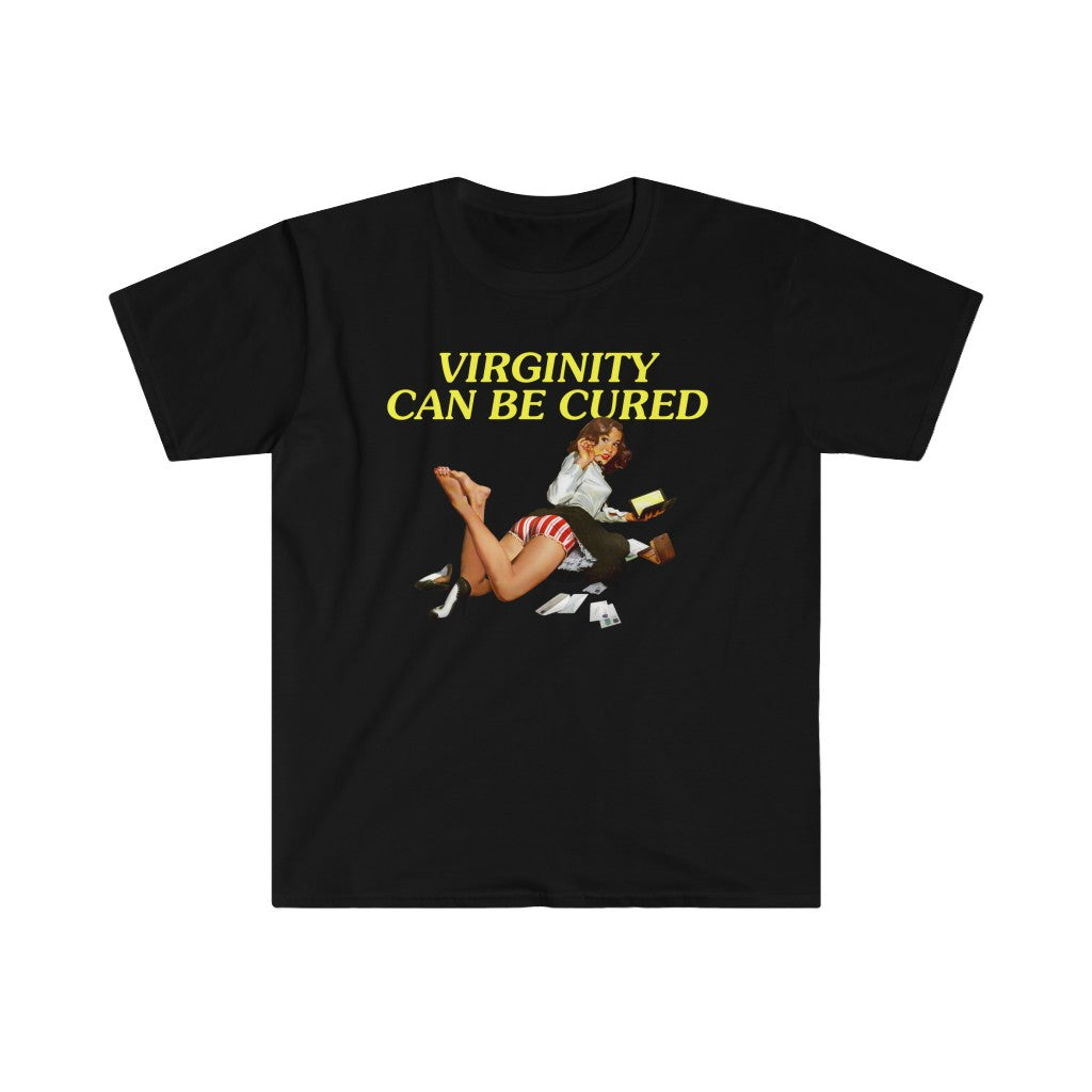Virginity Can Be Cured Vintage Pin Up Unisex T-Shirt